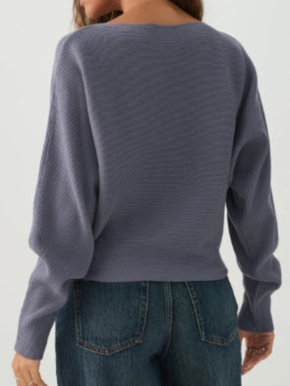 Express Cozy Knit Ribbed Dolman Sleeve Sweater Size Large NWT!